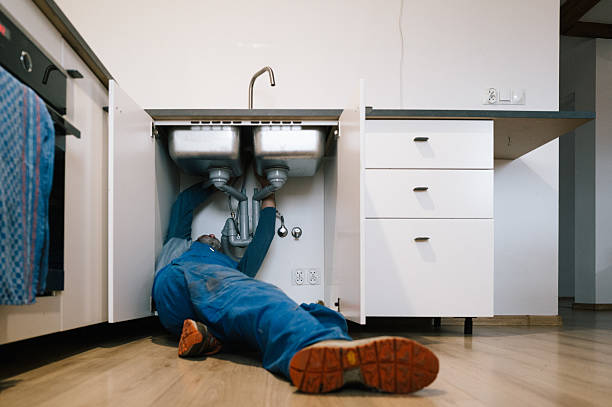 Professional Emergency Plumber technician working in Tovey, IL